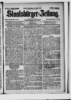 Staatsbürger-Zeitung vom 19.05.1892