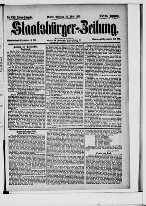 Staatsbürger-Zeitung on May 23, 1892