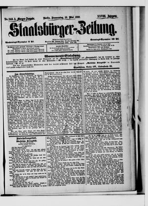 Staatsbürger-Zeitung vom 26.05.1892