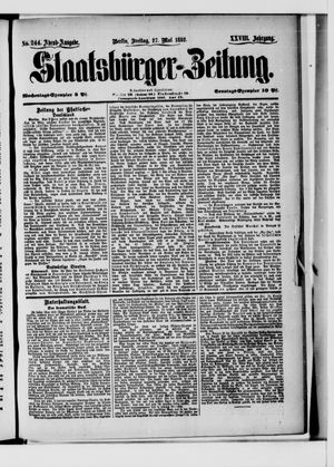 Staatsbürger-Zeitung on May 27, 1892