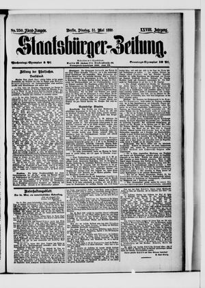 Staatsbürger-Zeitung on May 31, 1892