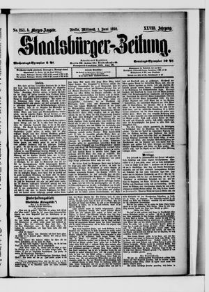 Staatsbürger-Zeitung on Jun 1, 1892