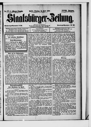 Staatsbürger-Zeitung on Jun 14, 1892