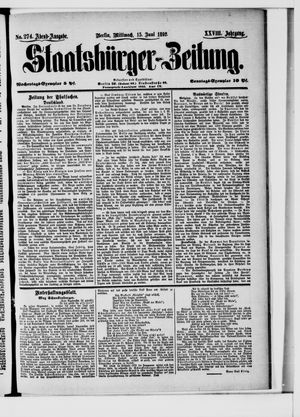 Staatsbürger-Zeitung vom 15.06.1892