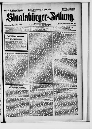 Staatsbürger-Zeitung on Jun 16, 1892