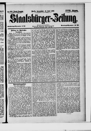 Staatsbürger-Zeitung vom 18.06.1892