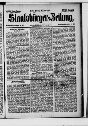 Staatsbürger-Zeitung vom 21.06.1892