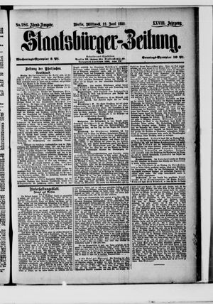 Staatsbürger-Zeitung on Jun 22, 1892