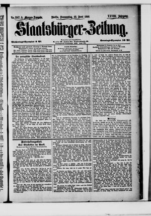 Staatsbürger-Zeitung on Jun 23, 1892