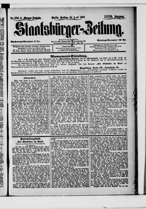 Staatsbürger-Zeitung on Jun 24, 1892