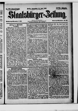 Staatsbürger-Zeitung vom 25.06.1892