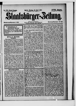 Staatsbürger-Zeitung vom 28.06.1892