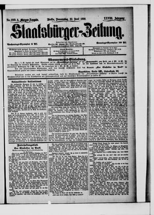 Staatsbürger-Zeitung vom 30.06.1892