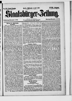 Staatsbürger-Zeitung on Jul 6, 1892