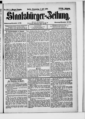 Staatsbürger-Zeitung vom 07.07.1892