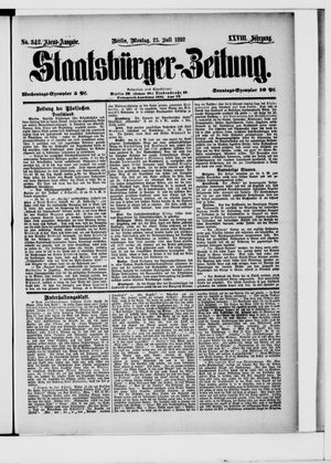 Staatsbürger-Zeitung on Jul 25, 1892