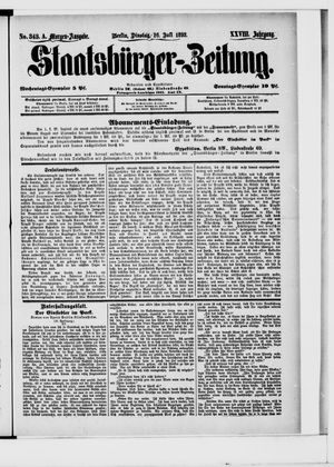 Staatsbürger-Zeitung on Jul 26, 1892