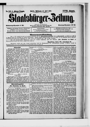 Staatsbürger-Zeitung vom 27.07.1892