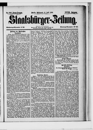 Staatsbürger-Zeitung vom 27.07.1892