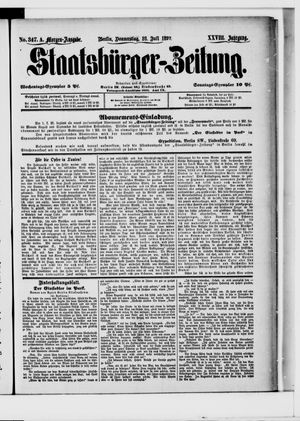 Staatsbürger-Zeitung on Jul 28, 1892