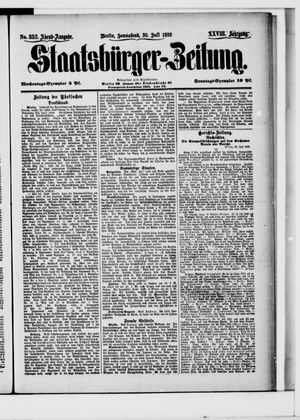 Staatsbürger-Zeitung on Jul 30, 1892