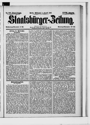 Staatsbürger-Zeitung on Aug 3, 1892