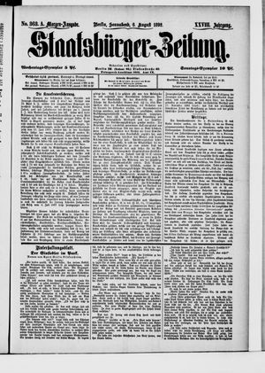 Staatsbürger-Zeitung vom 06.08.1892