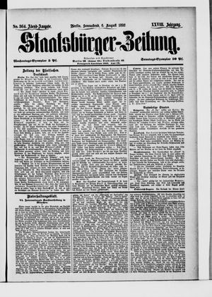 Staatsbürger-Zeitung vom 06.08.1892