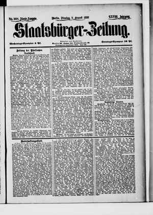 Staatsbürger-Zeitung vom 09.08.1892