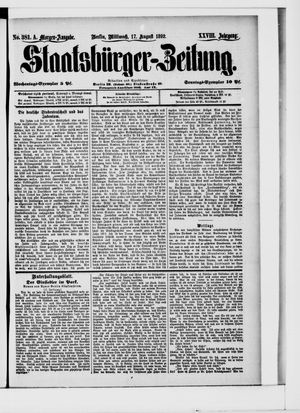 Staatsbürger-Zeitung vom 17.08.1892