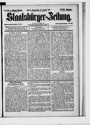 Staatsbürger-Zeitung on Aug 18, 1892