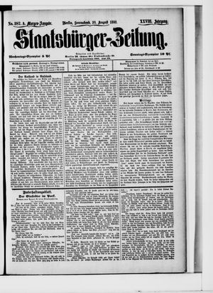 Staatsbürger-Zeitung vom 20.08.1892