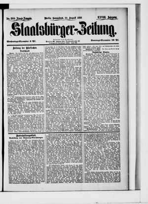 Staatsbürger-Zeitung vom 20.08.1892