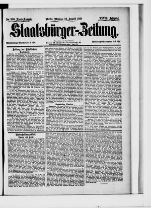 Staatsbürger-Zeitung vom 22.08.1892
