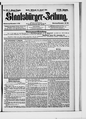 Staatsbürger-Zeitung vom 24.08.1892