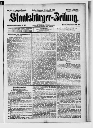 Staatsbürger-Zeitung vom 28.08.1892