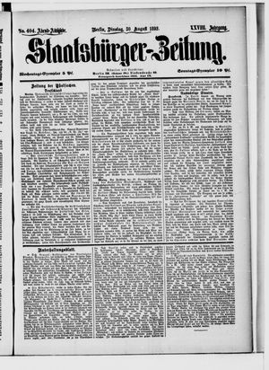 Staatsbürger-Zeitung vom 30.08.1892