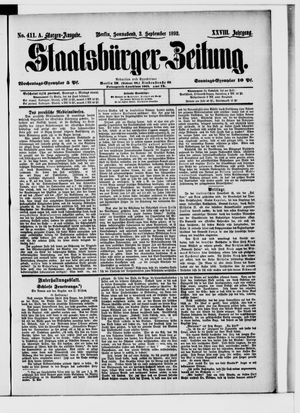 Staatsbürger-Zeitung vom 03.09.1892