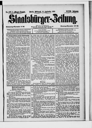 Staatsbürger-Zeitung vom 14.09.1892