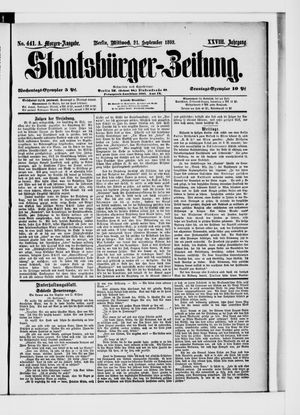 Staatsbürger-Zeitung vom 21.09.1892