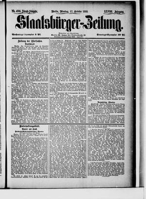Staatsbürger-Zeitung vom 17.10.1892