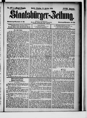 Staatsbürger-Zeitung vom 18.10.1892