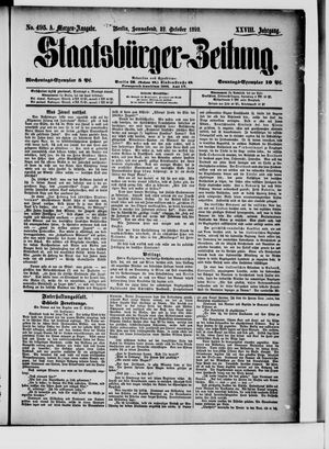 Staatsbürger-Zeitung vom 22.10.1892
