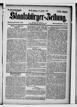 Staatsbürger-Zeitung on Oct 24, 1892