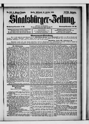 Staatsbürger-Zeitung on Oct 26, 1892