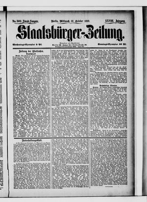 Staatsbürger-Zeitung on Oct 26, 1892