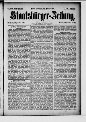 Staatsbürger-Zeitung vom 29.10.1892