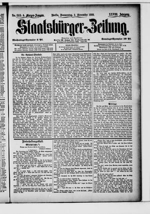 Staatsbürger-Zeitung vom 03.11.1892