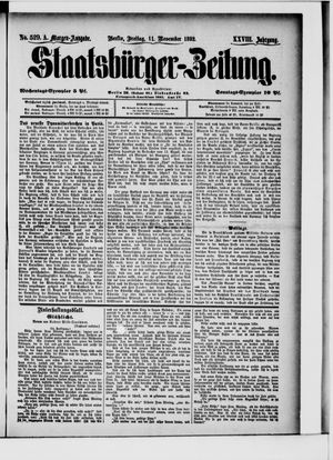 Staatsbürger-Zeitung on Nov 11, 1892