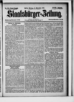 Staatsbürger-Zeitung on Nov 14, 1892